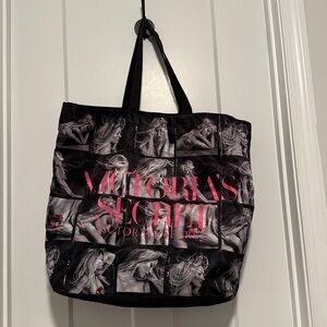 Victoria's Secret Black Tote with Pink Logo